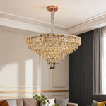 Aurelia Crystal Chandelier – European Luxury Gold Pendant Light