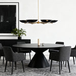 Noir et Or Chandelier – Contemporary French Vintage Six-Light Pendant
