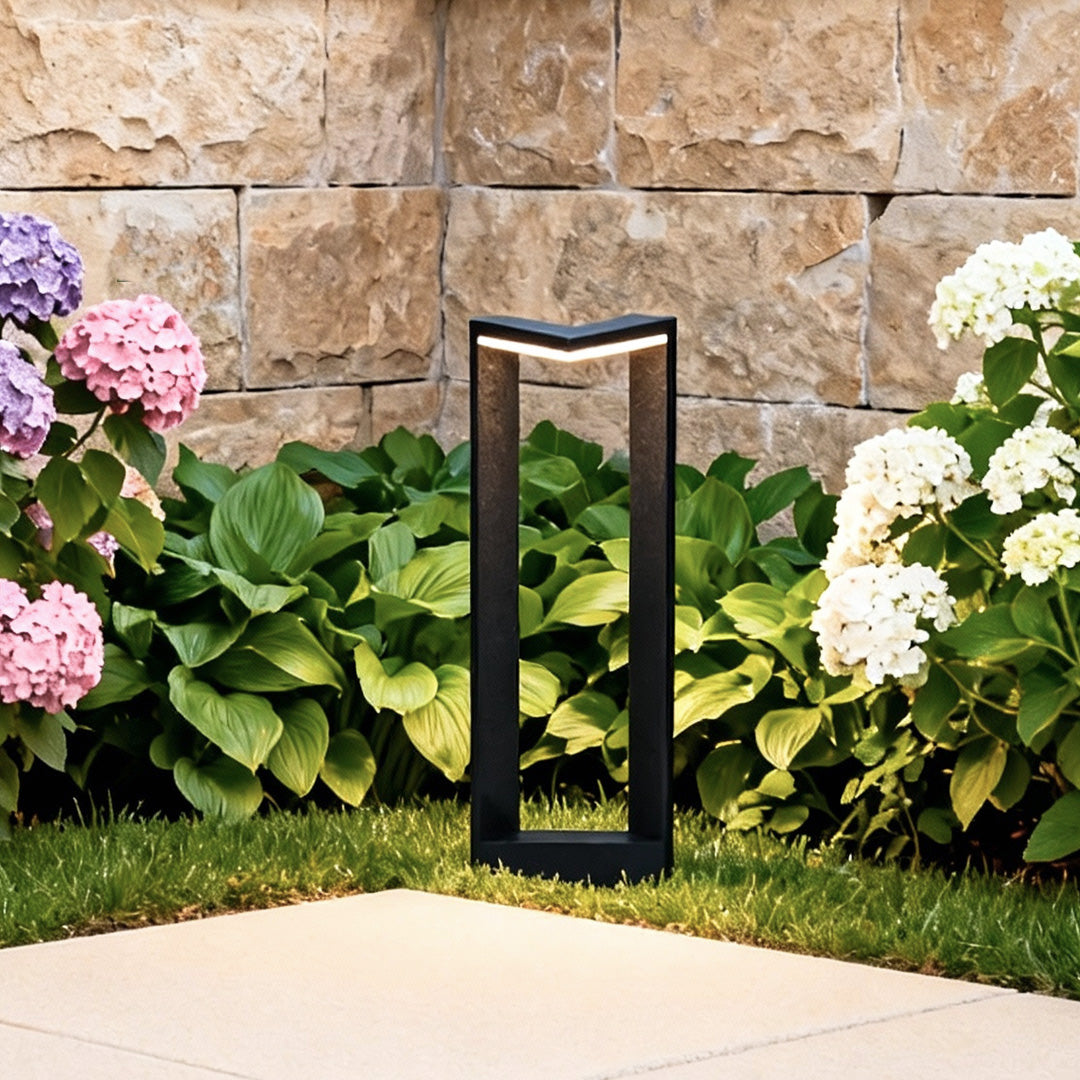 Modern Square Bollard Light for Outdoor Paths & Courtyards | IP65 Waterproof LED Landscape Lamp