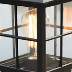 Stone Pillar Outdoor LED Light in Black – Solar & Hardwired Garden Post Lantern
