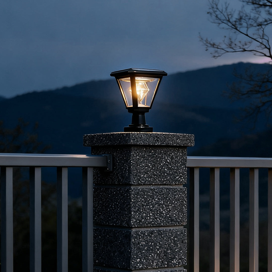 LED Post Cap Light – Waterproof Outdoor Pillar Lamp in Black