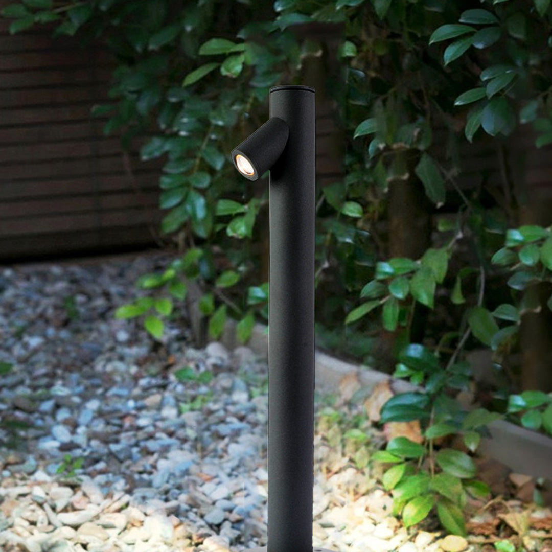 Bamboo Node LED Bollard Light — Modern Minimalist Landscape Lighting