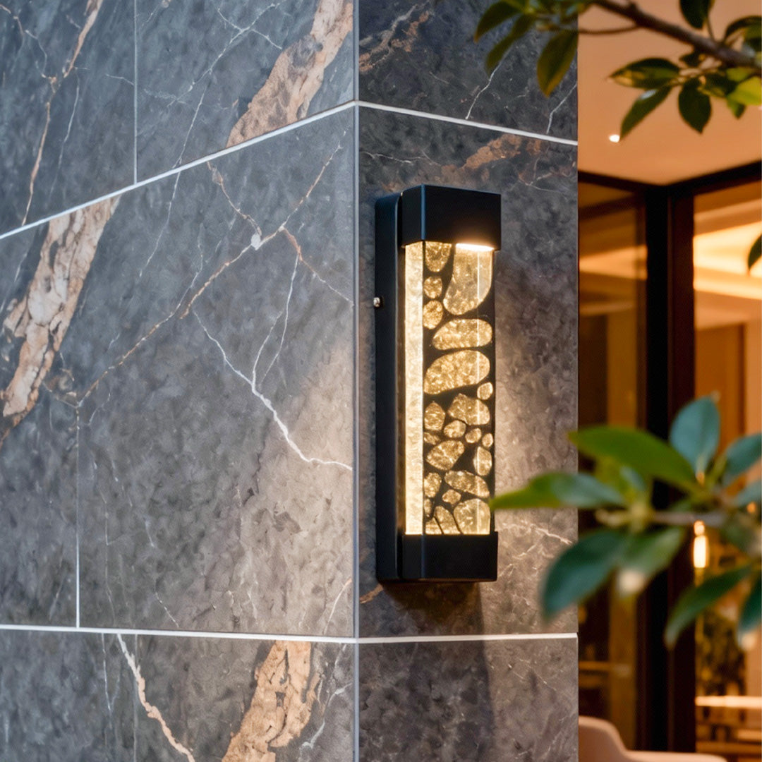 Crystal Linear LED Wall Sconce for Outdoor Modern Facades