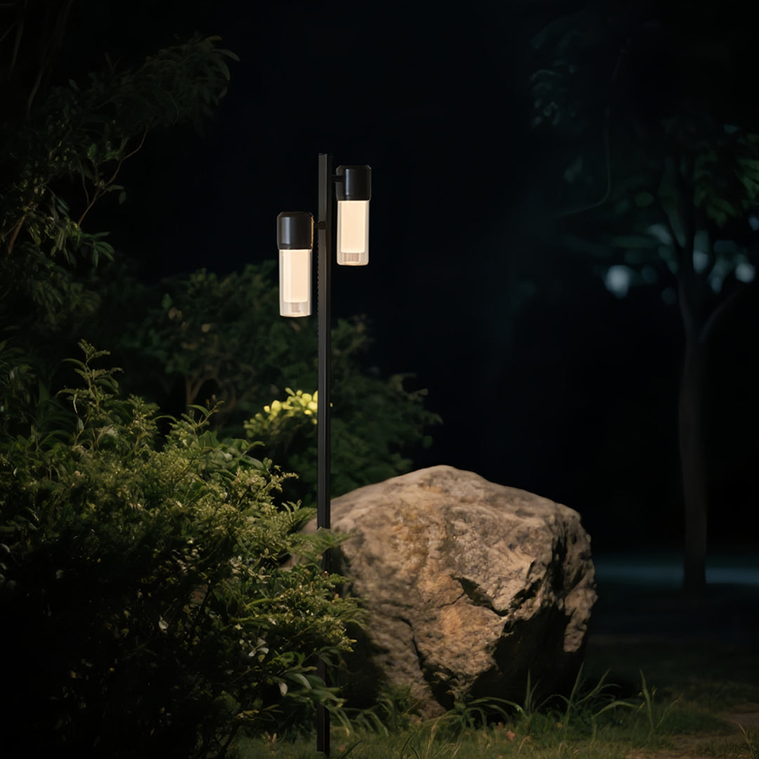 Modern LED Path Light with Clear Glass Shade for Garden Walkways