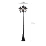 European Three-Light LED Post Lamp for Villa Gardens
