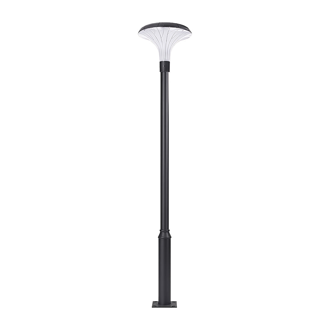 Solar & Hardwired LED High Pole Street Light – IP65 Waterproof Black Aluminum