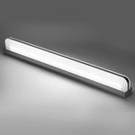 LED Bathroom Vanity Light with Polished Iron Trim, Wall-Mounted Panel