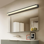 LED Bathroom Vanity Light with Polished Iron Trim, Wall-Mounted Panel