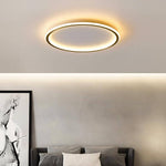 Lumina Circle LED Flush Mount Ceiling Light in Brushed Brass