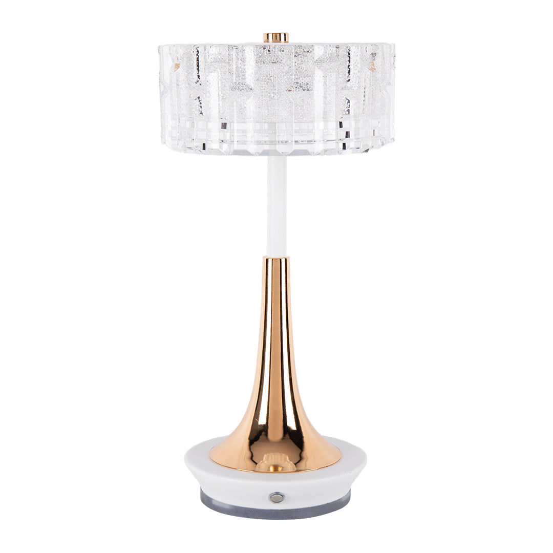Cordless Mushroom Table Lamp with Dimmable Touch Control, Modern Acrylic Shade