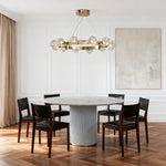 Aurelia Brass Ring Chandelier with Clear Glass Shades