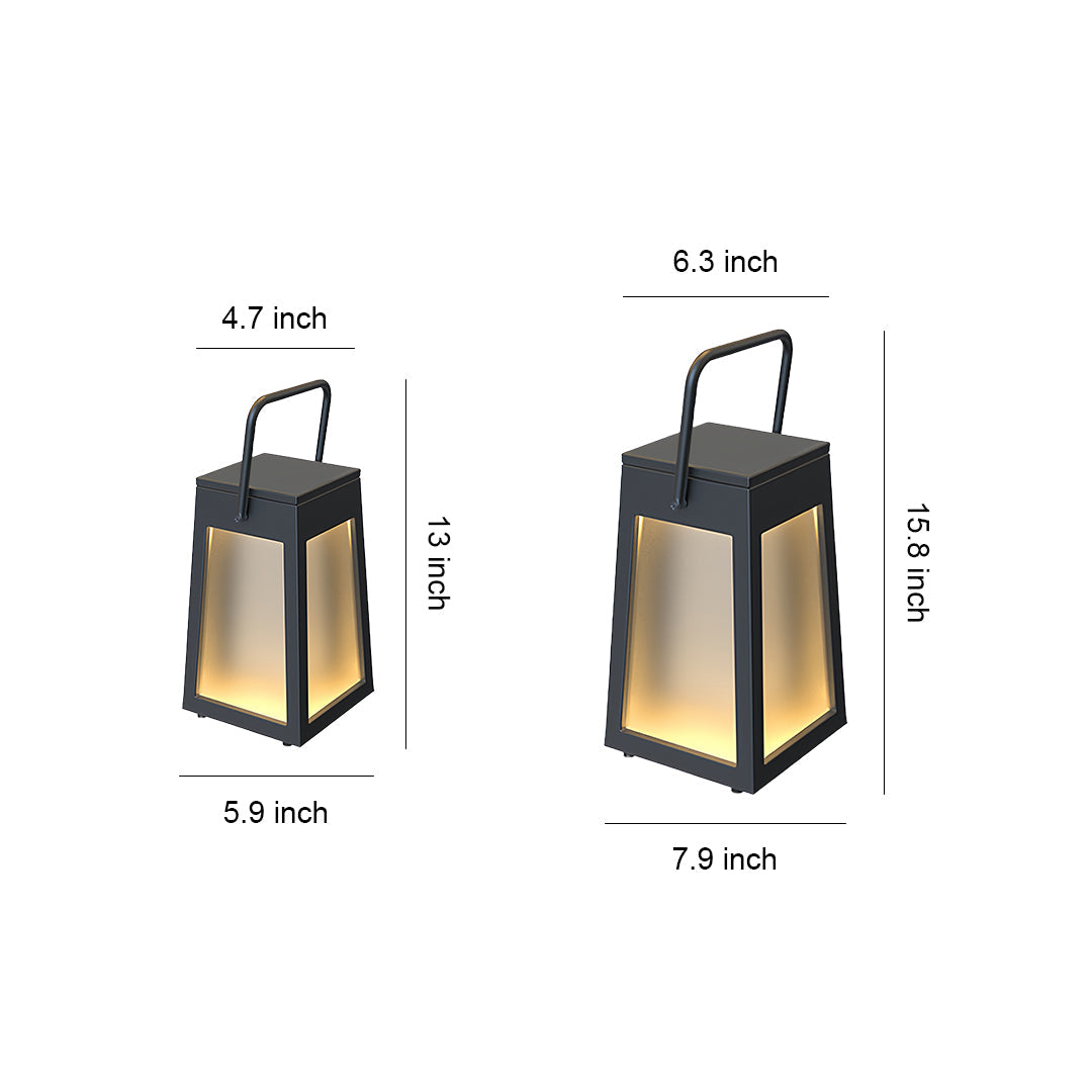 Nocturne Portable LED Lantern in Matte Black, IP65 Waterproof