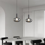 Modern Drum Pendant Light with Branch Design, Minimalist LED Ceiling Lamp