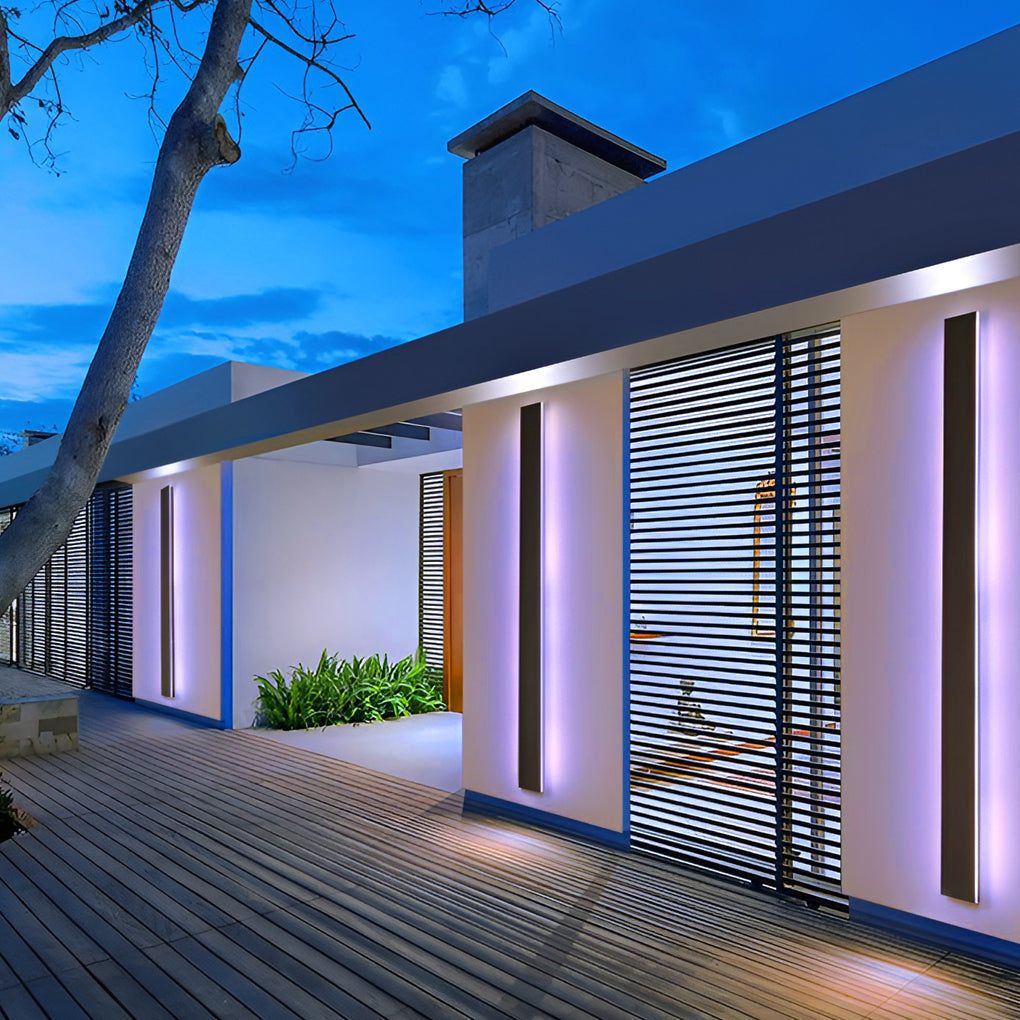Linear LED Outdoor Wall Light with RGB Color Changing Technology