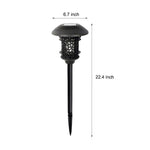 Solar Pathway Light in Black with Warm White Flame LED