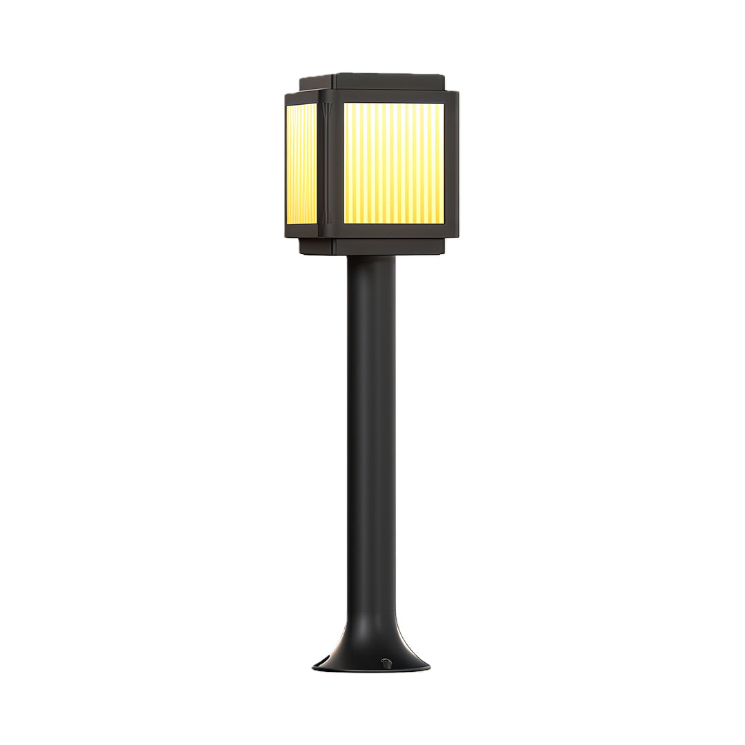 Modern Solar Path Lights with Aluminum Frame and Acrylic Shade