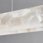 Copper Linear Pendant Light with Cloud Stone Shade