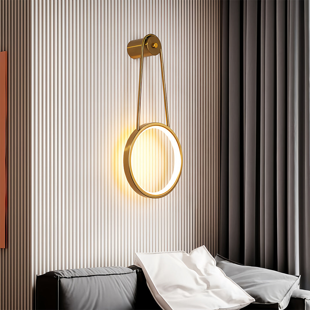 Modern Minimalist LED Wall Art Sconce in Black or Gold