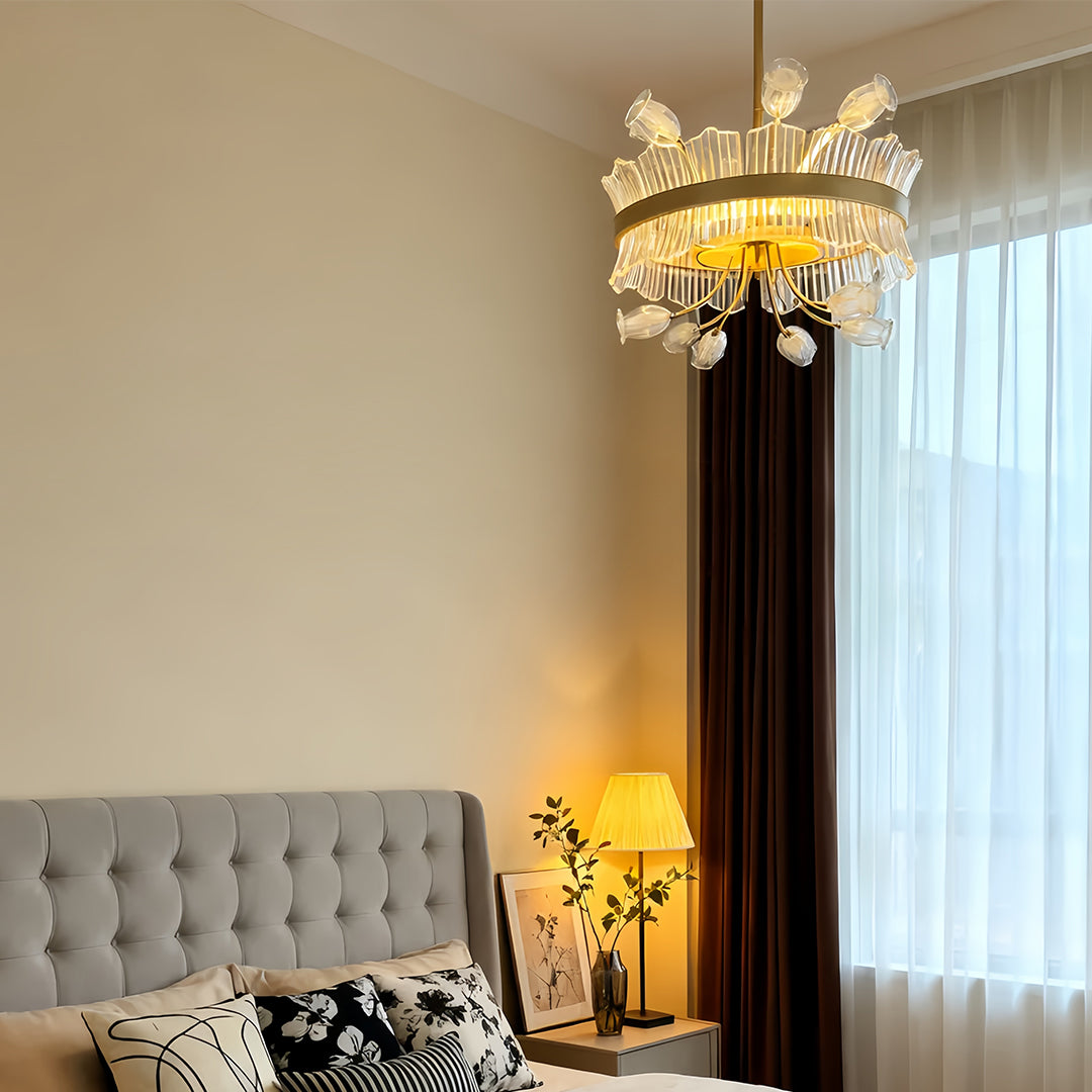Blossom Chandelier Nordic Luxurious Adjustable Elegant Ceiling Light
