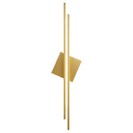 Sculptural Linear LED Wall Sconce in Brass and Acrylic