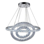 Luxury Crystal Led Chandelier 3 Tier Geometric Or Stacked Led Pendant Light