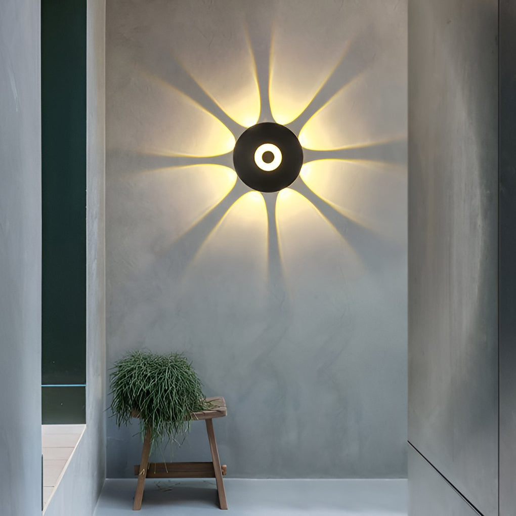 Modern LED Wall Washer Sconce in Black, IP65 Waterproof for Outdoor and Indoor Spaces