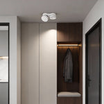 Aria Dual-Head Adjustable LED Ceiling Spotlight in White or Black