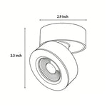 Round Foldable LED Spotlight with Adjustable Head for Ceiling and Wall