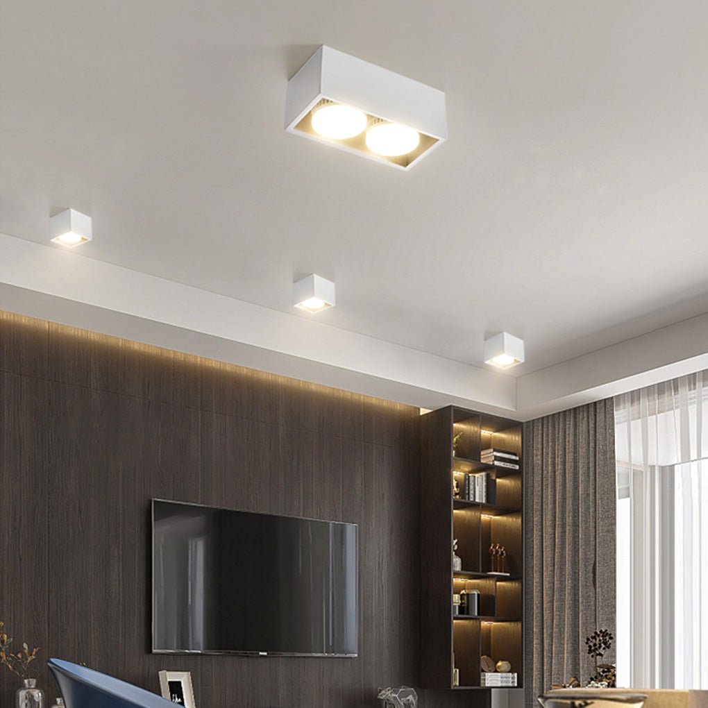Modern Square Recessed LED Downlight with Adjustable Iron Trim
