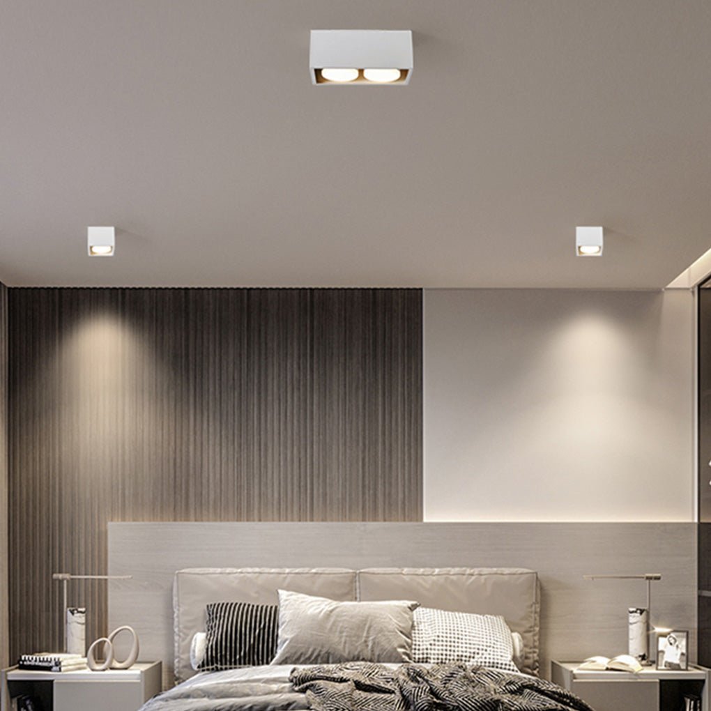 Modern Square Recessed LED Downlight with Adjustable Iron Trim