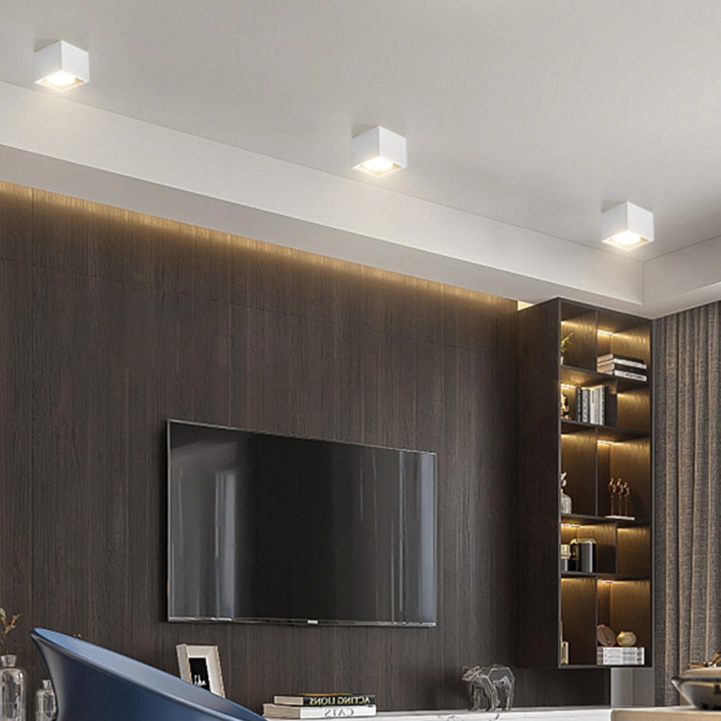 Modern Square Recessed LED Downlight with Adjustable Iron Trim