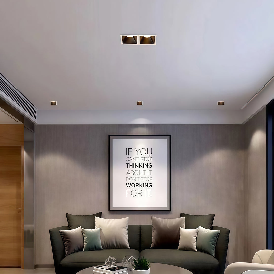 Square LED Recessed Downlight Grid Linear Architectural Lighting