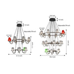Branch LED Suspension Chandelier Modern Glass Ceiling Light for Living Room