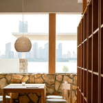 Raffia Zen Pendant Light – Handcrafted Japanese Paper Shade