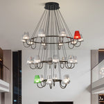 Branch LED Suspension Chandelier Modern Glass Ceiling Light for Living Room