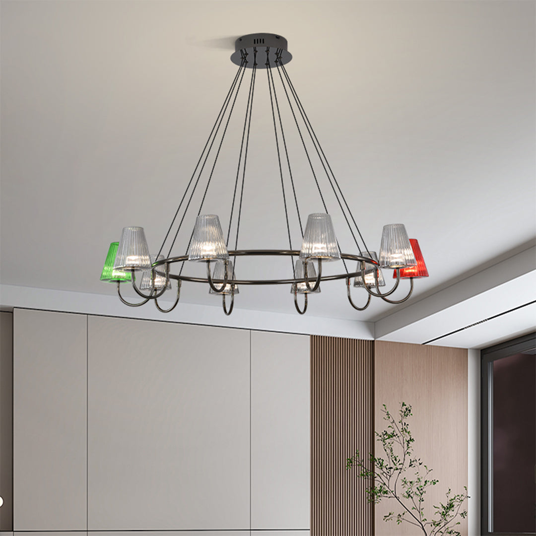 Branch LED Suspension Chandelier Modern Glass Ceiling Light for Living Room