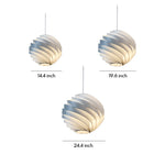 Swirl Pendant Light – Nordic Art Aluminum LED Ceiling Lamp