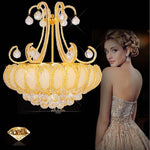 8 Light Modern Gold Silver Vintage Crystal Chandeliers For Living Room