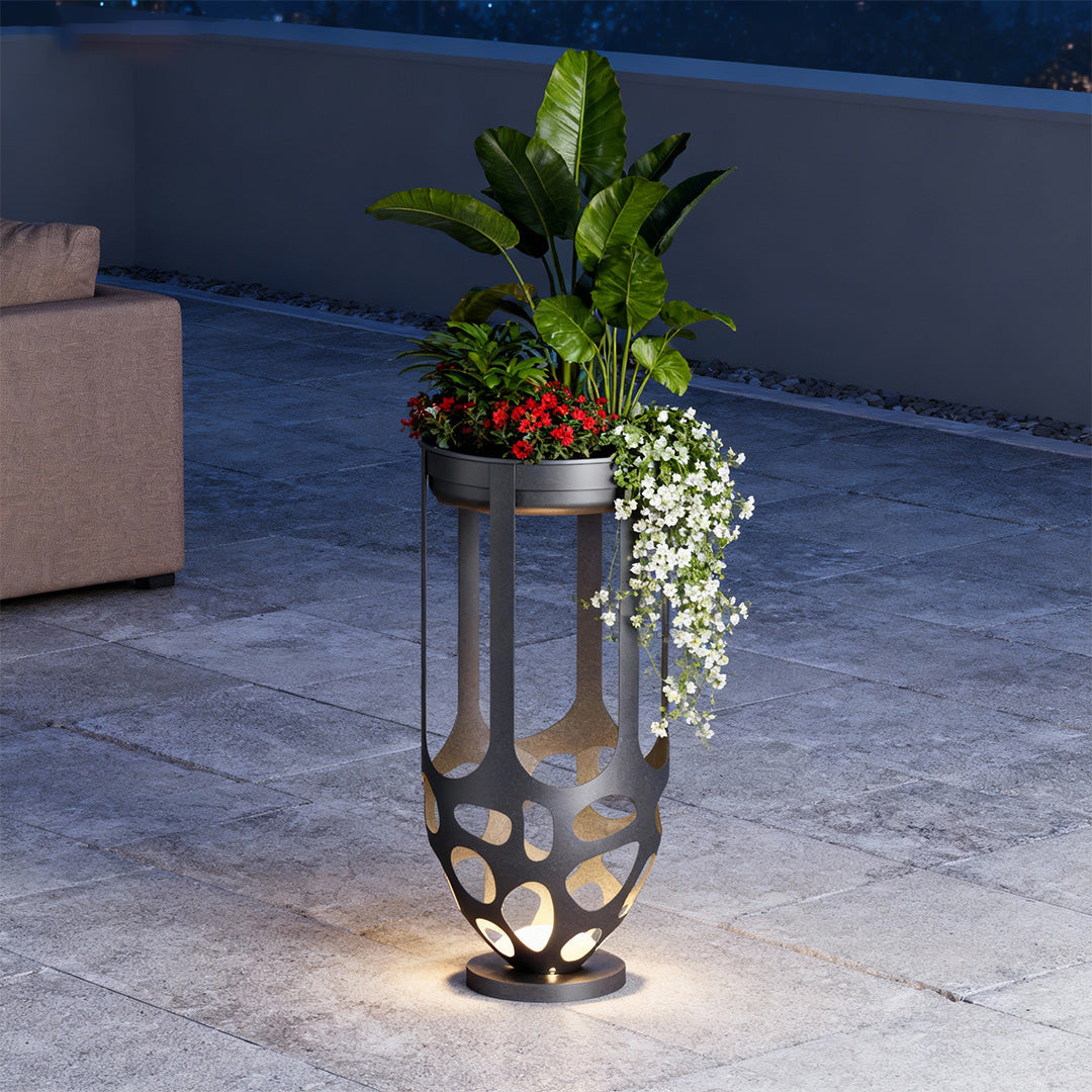 Lumière Planter: Architectural LED Outdoor Light Sculpture