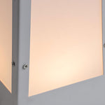 Geometric Pyramid LED Floor Lamp in Stainless Steel for Outdoor and Modern Interiors