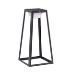 Modern Outdoor Floor Lantern with Stainless Steel Frame and Warm LED Glow