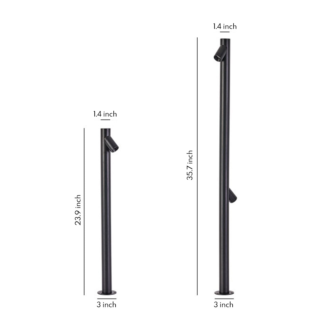 Bamboo Node LED Bollard Light — Modern Minimalist Landscape Lighting