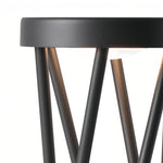 Outdoor Bollard Path Lights in Sand-Black Aluminum with Warm LED Glow