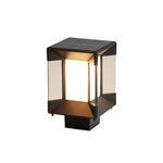 Modern Minimalist Outdoor Pillar Light in Sand Black Aluminum