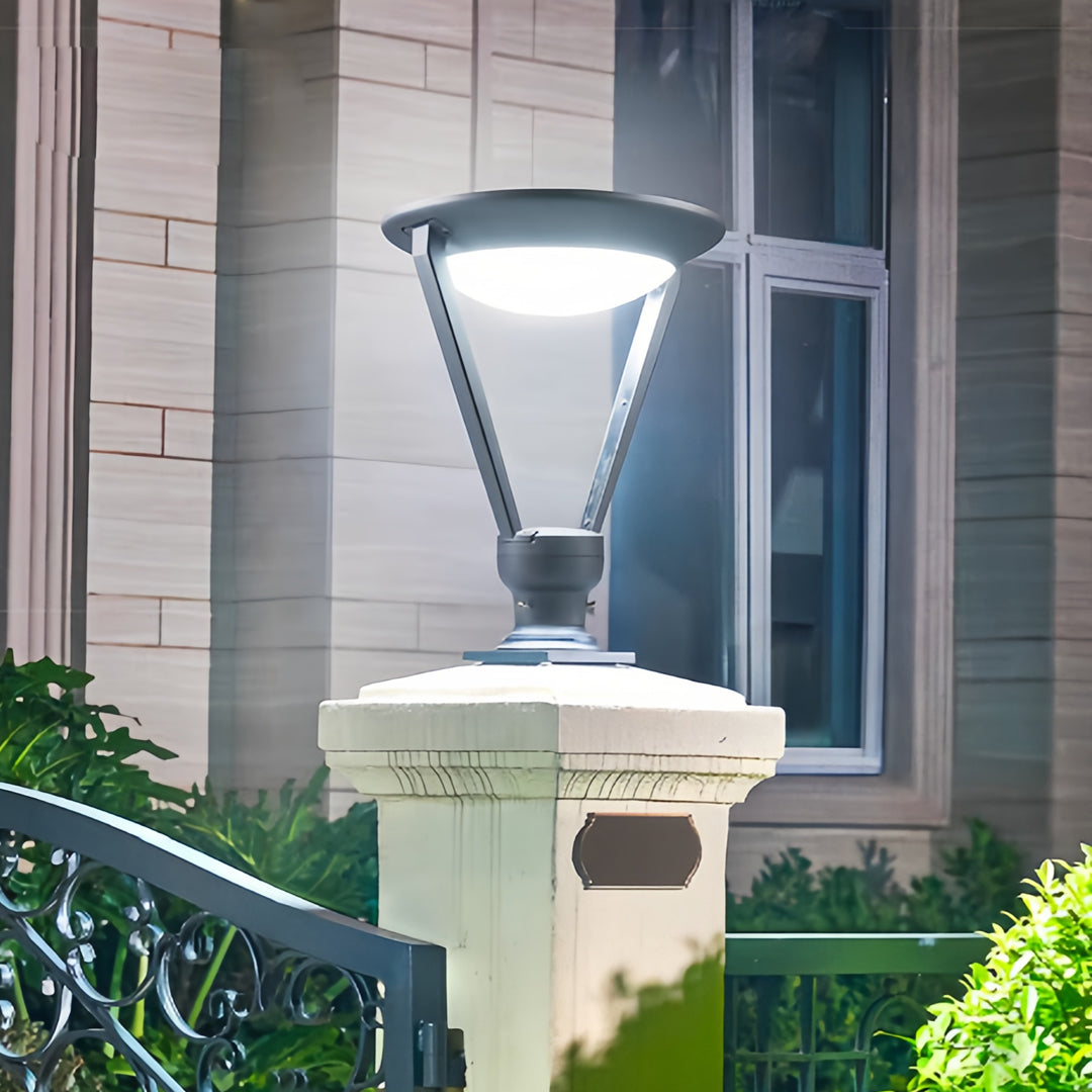 Vintage-Inspired Outdoor Pillar Lights with Dual Power Options