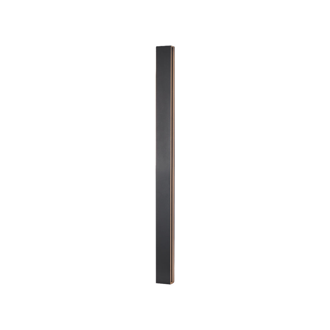 Modern Linear LED Wall Sconce in Black Aluminum with Clear Acrylic