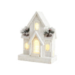 Nordic Wooden Christmas House Table Lamp with Warm LED Glow