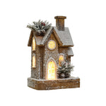 Nordic Wooden Christmas House Table Lamp with Warm LED Glow
