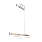 Modern Crystal Linear Pendant Light with Adjustable Cord