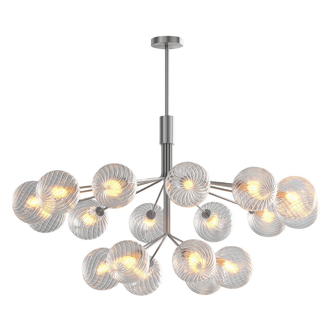 Solid Copper Glass Ball Chandelier | Modern Luxury Pendant Light